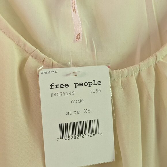 Free People Nude Beaded Dress XS - Picture 2 of 3